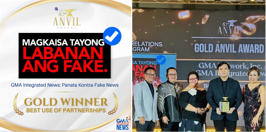 GMA Integrated News' 'Panata Kontra-Fake News' wins gold at 60th Anvil Awards