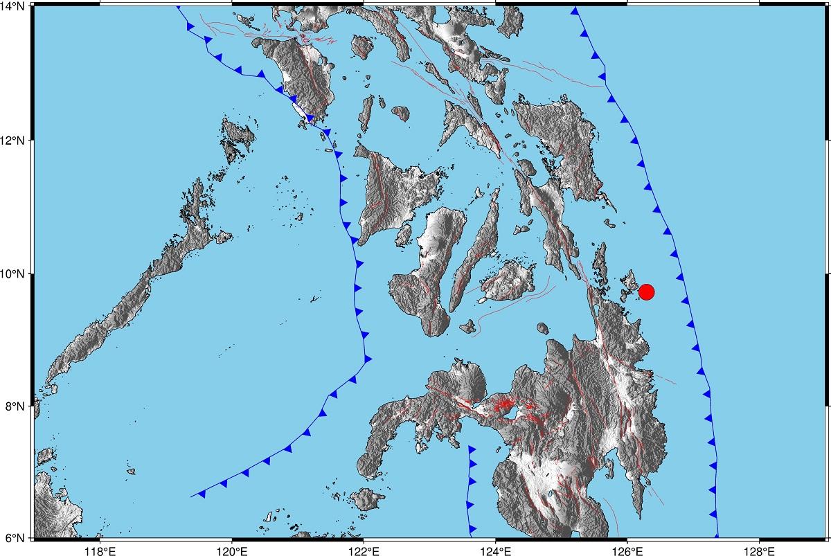 Magnitude 5.0 earthquake hits near General Luna, Surigao del Norte 