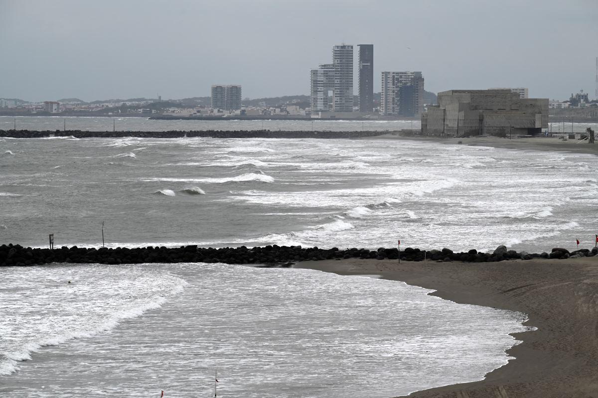 View of the shore of the Gulf of Mexico in Boca del Rio