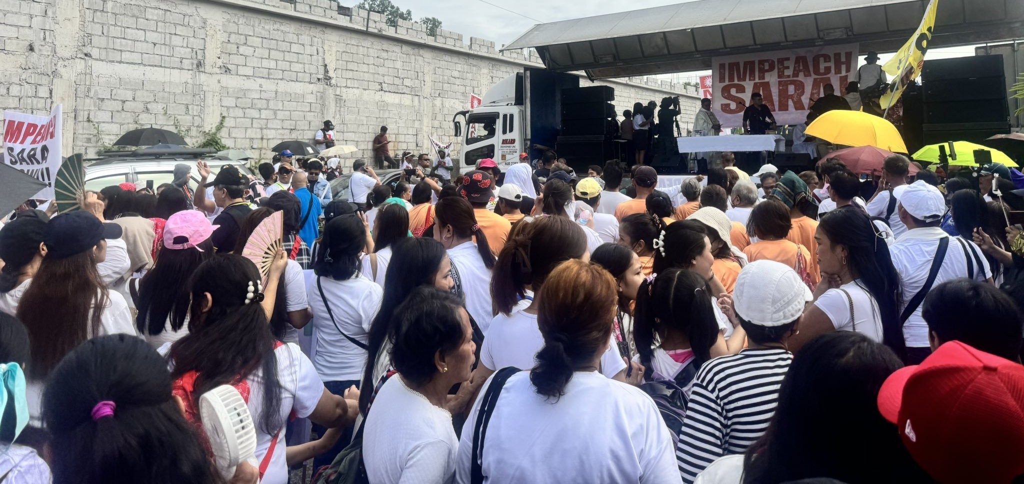 Protesters call for VP Sara"s impeachment at EDSA People Power Monument