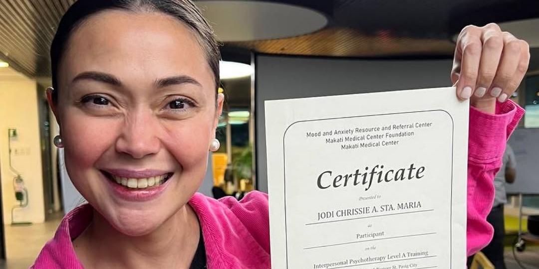 Jodi Sta. Maria finishes Interpersonal Psychotherapy training: 'An enriching and humbling experience'