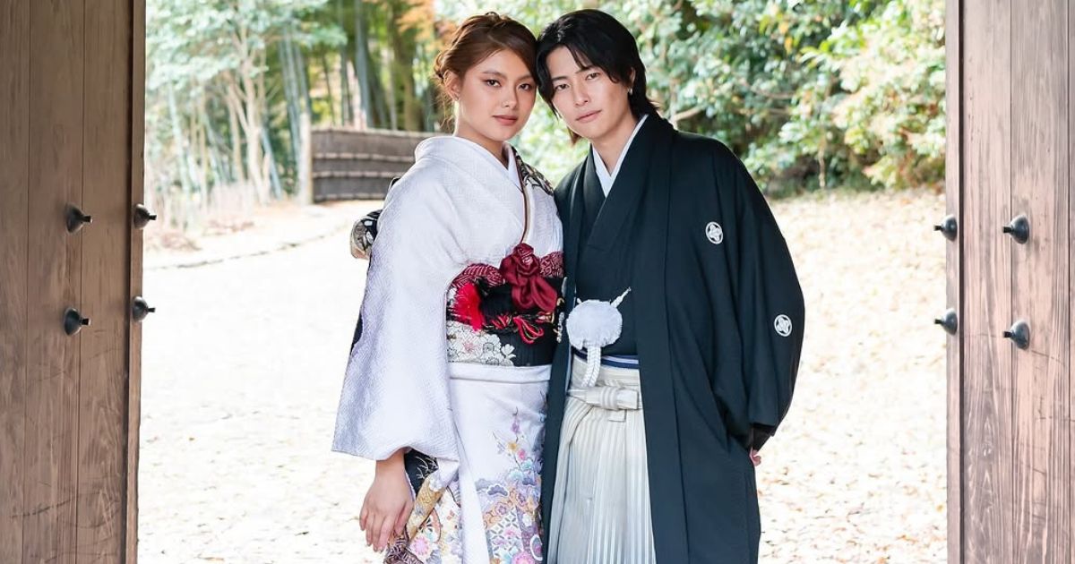 Kate Valdez, Fumiya Sankai dress in majestic kimonos in Japan