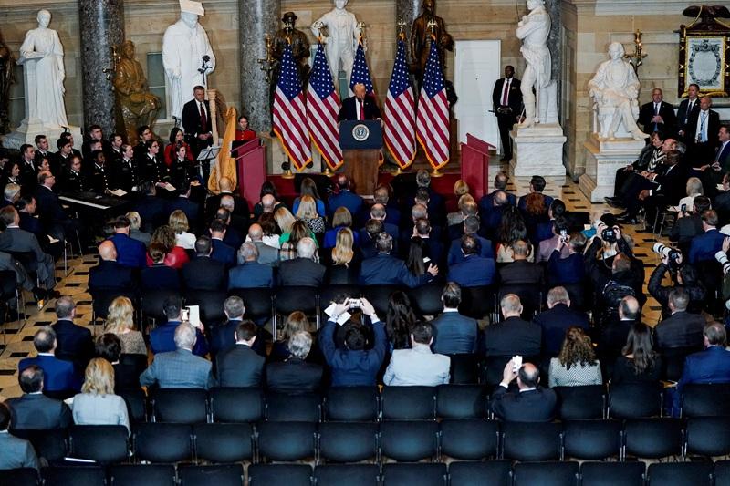 U.S. President Trump attends the annual National Prayer Breakfast ...