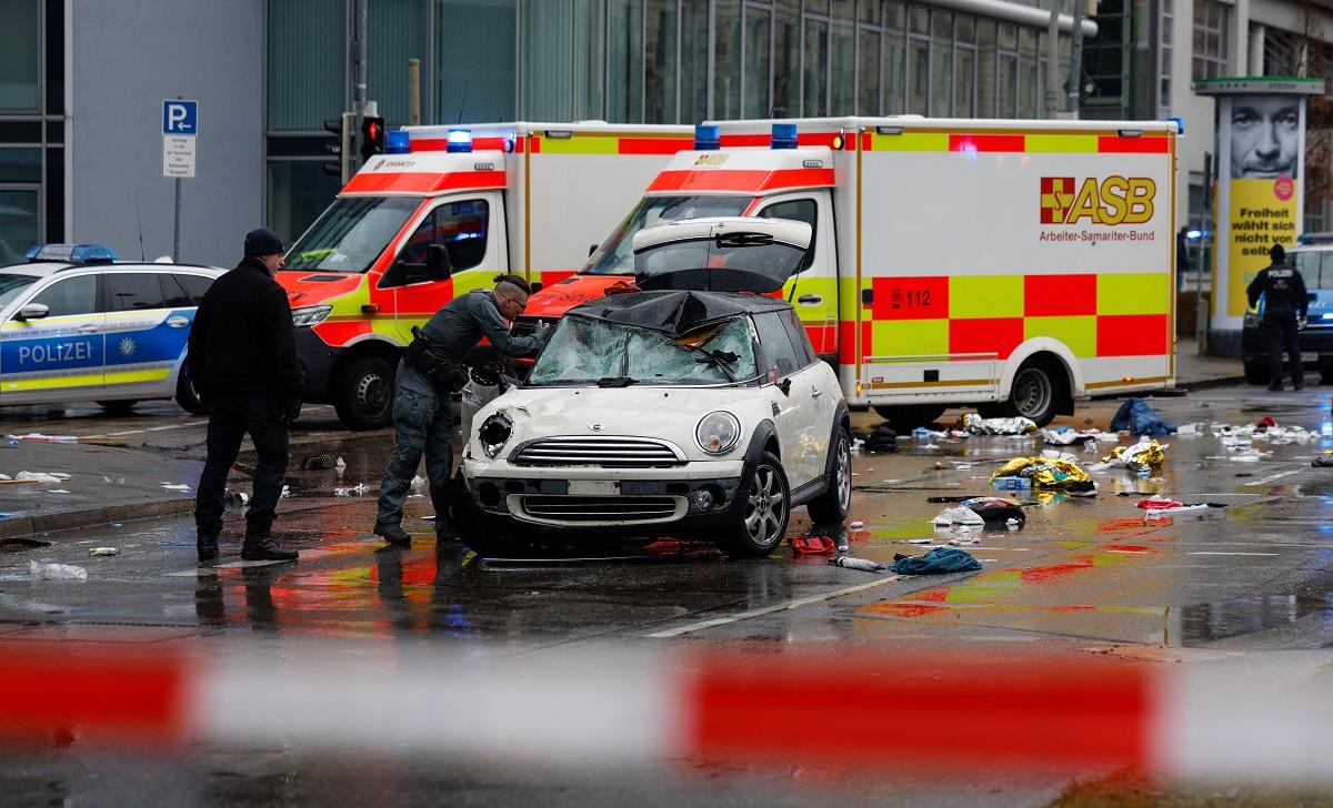 Several injured after car drives into crowd of people in Munich