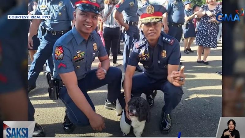 K-9 dog gets promoted along with 200 cops in Taytay, Rizal