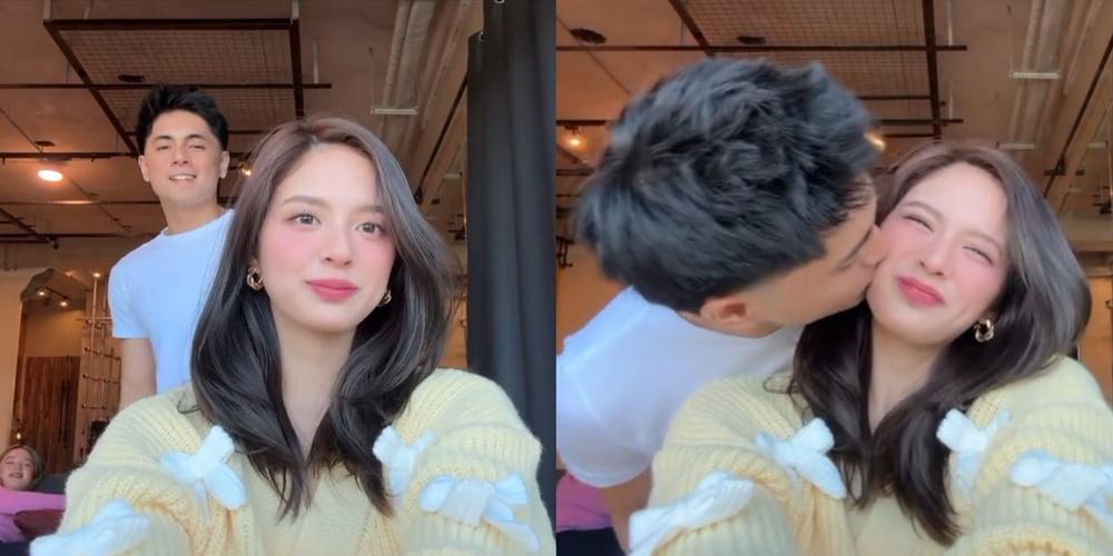 Miguel Tanfelix plants surprise kiss on Ysabel Ortega’s cheek in new TikTok video