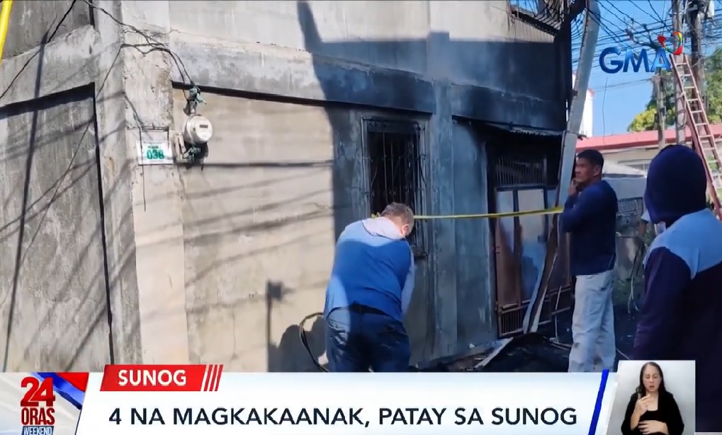 4 na magkakaanak, patay sa sunog sa Bataan