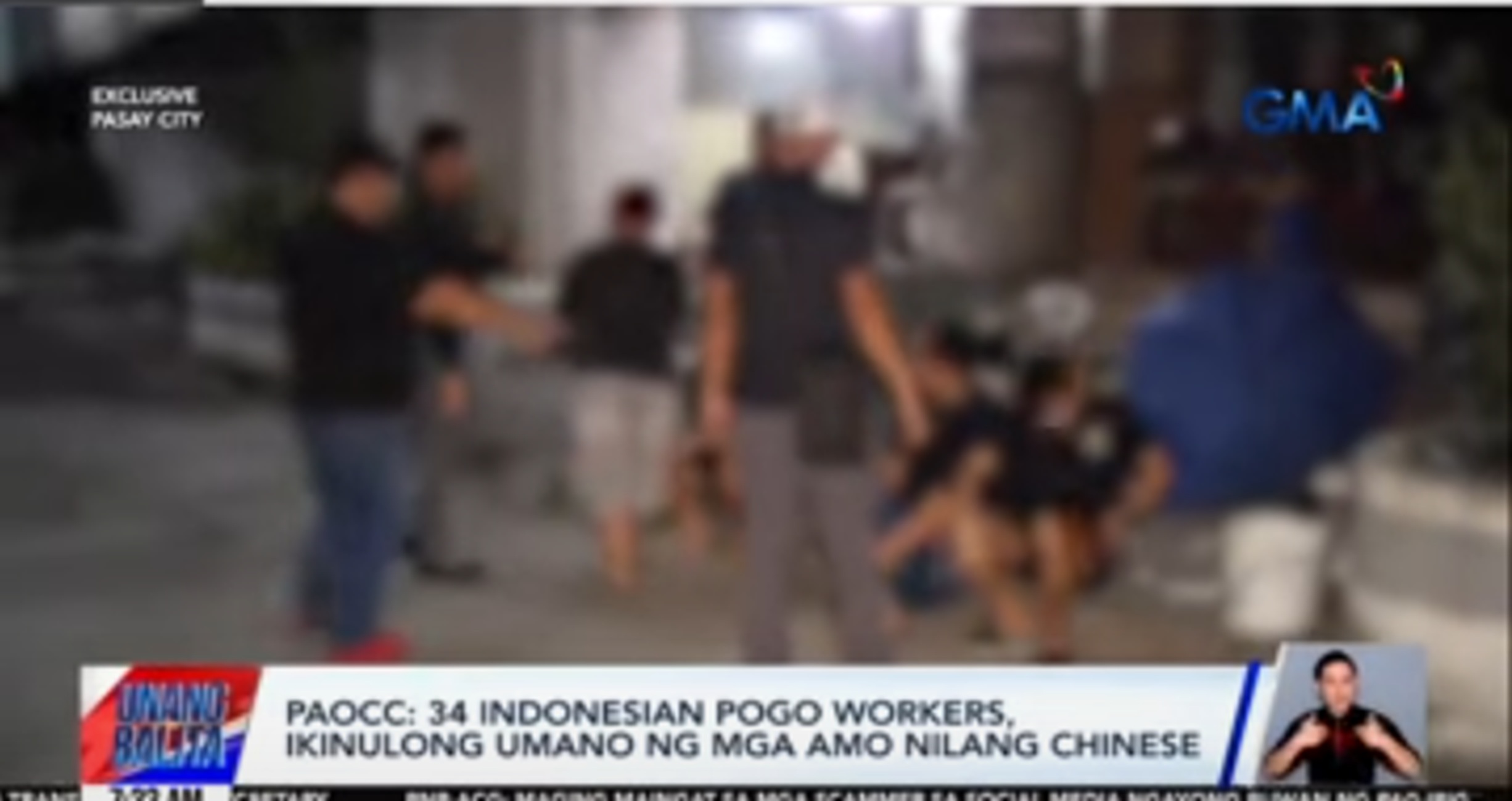 PAOCC rescues 34 allegedly detained Indonesian POGO workers