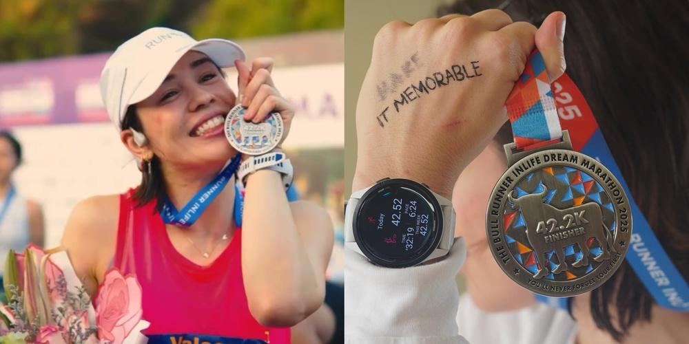 Valeen Montenegro finishes first marathon