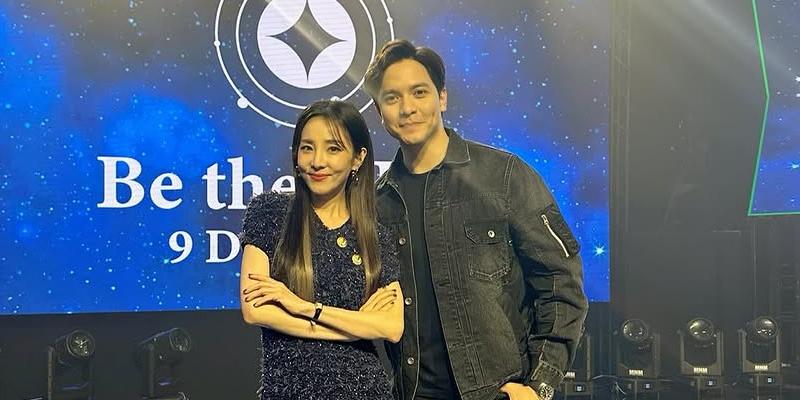 Sandara Park meets Alden Richards as he visits her on set
