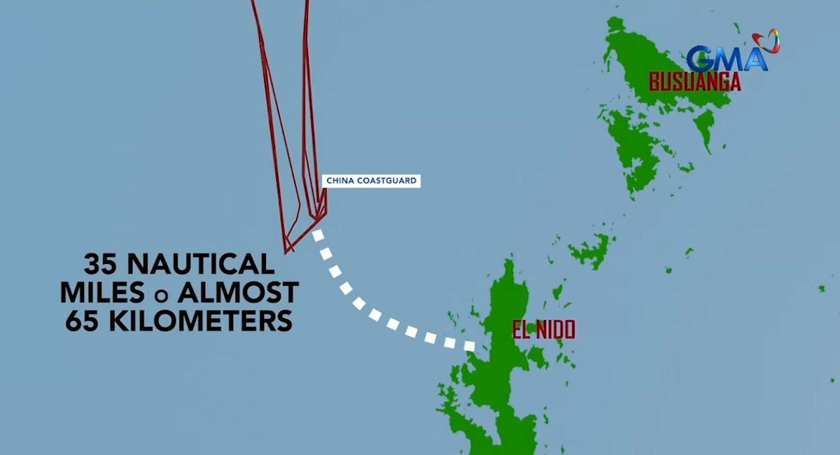 3 China Coast Guard ships spotted near El Nido, Palawan