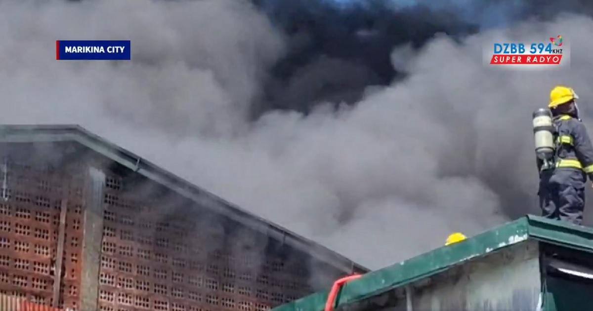 Fire hits Marikina warehouse; Miriam College dismisses some classes, work