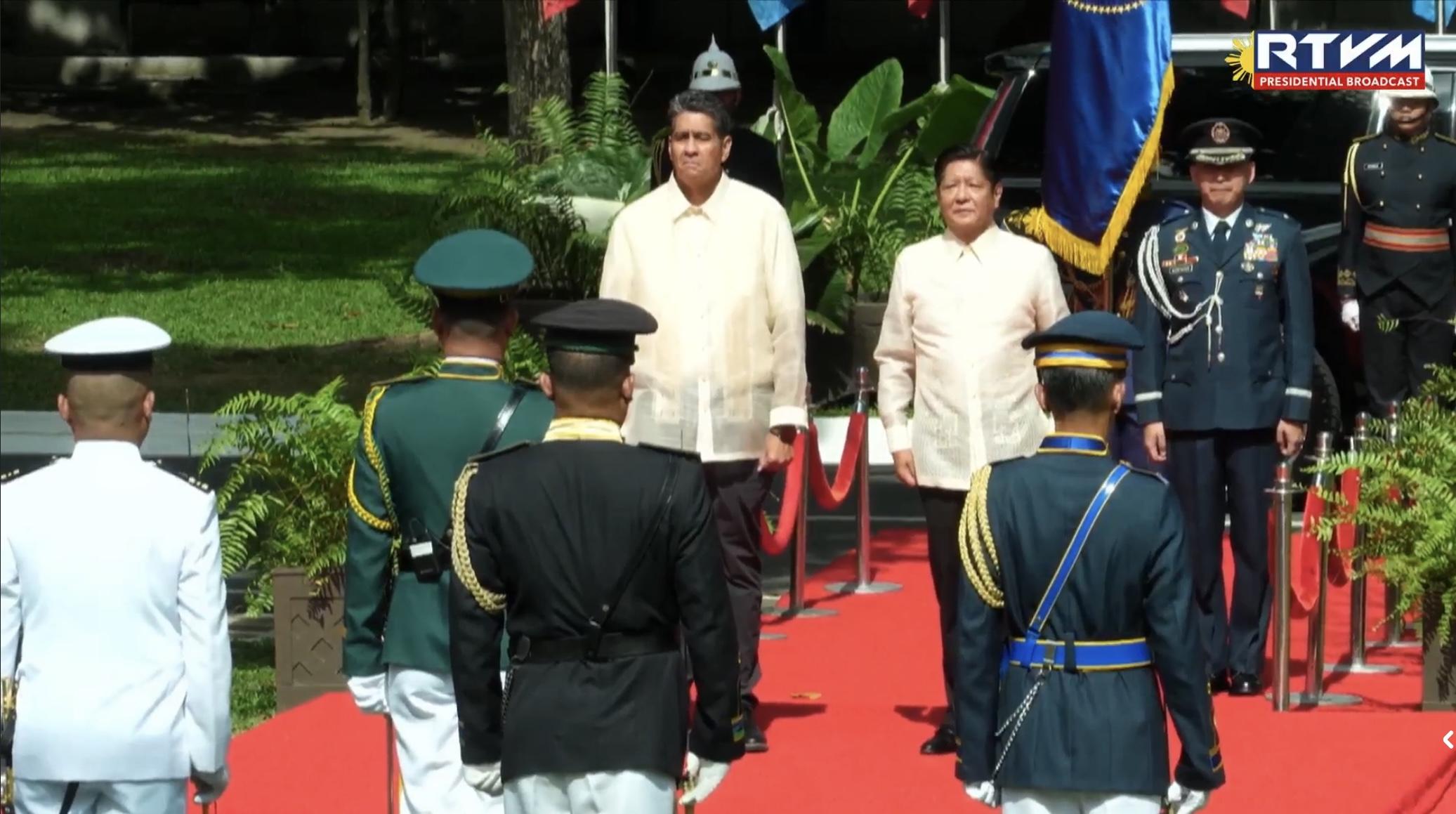 Palau President Whipps arrives at Palace for bilateral talk with Marcos