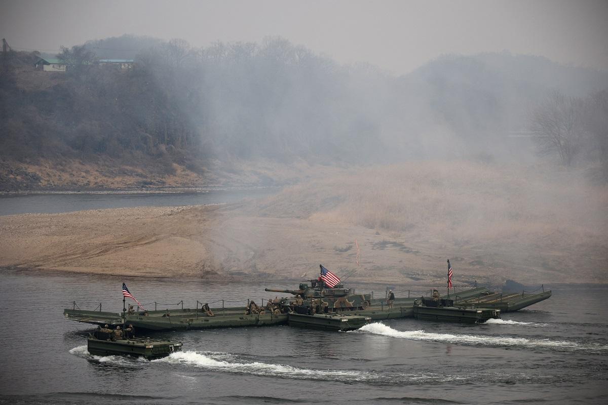 South Korea, US wrap up annual military drills, stage joint river-crossing