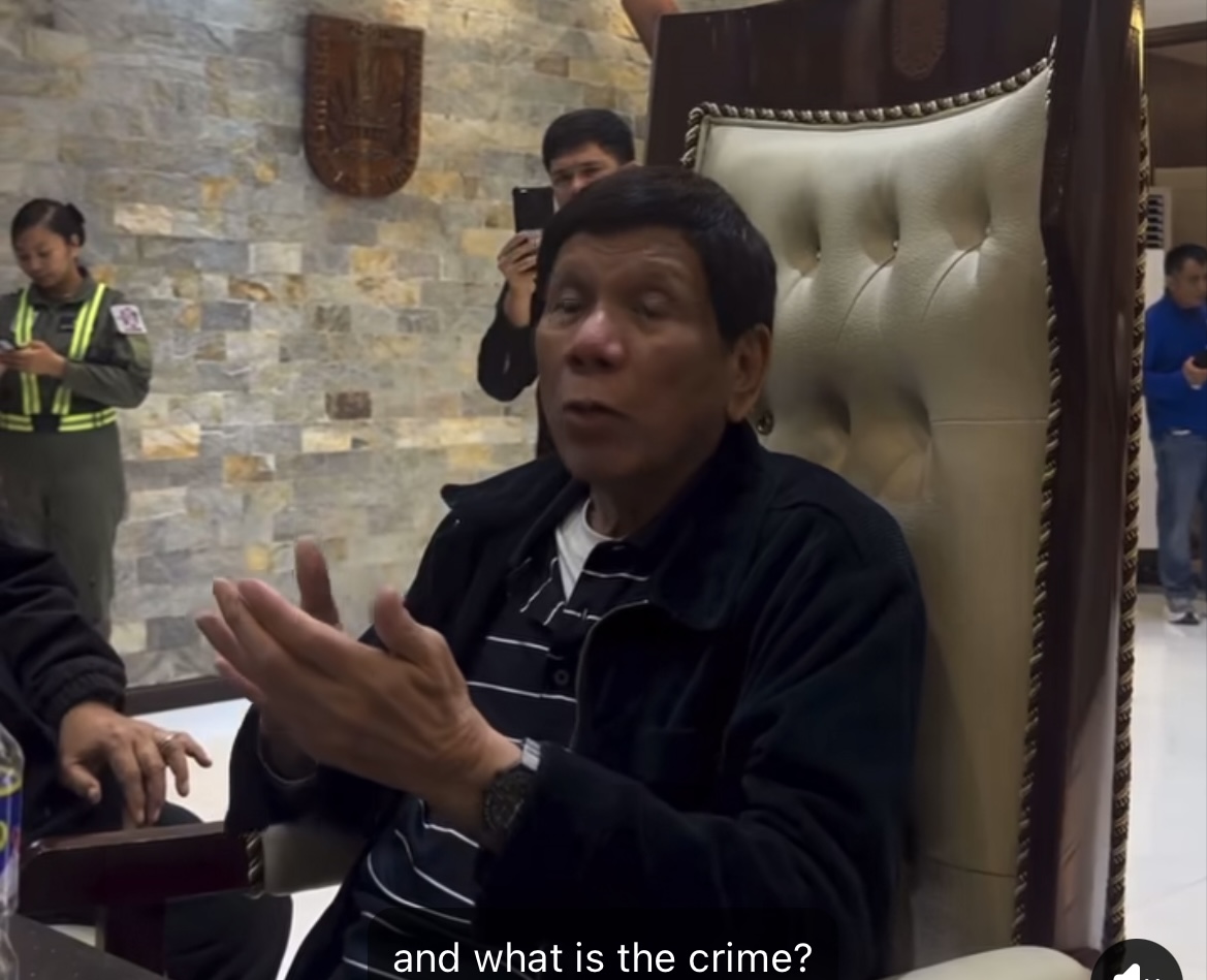 Rodrigo Duterte on Villamor detention: 'I was brought here not out of my own volition"