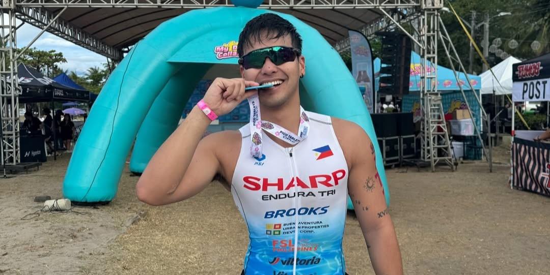 Kristoffer Martin wins 3rd place in sprint event in triathlon in Subic 