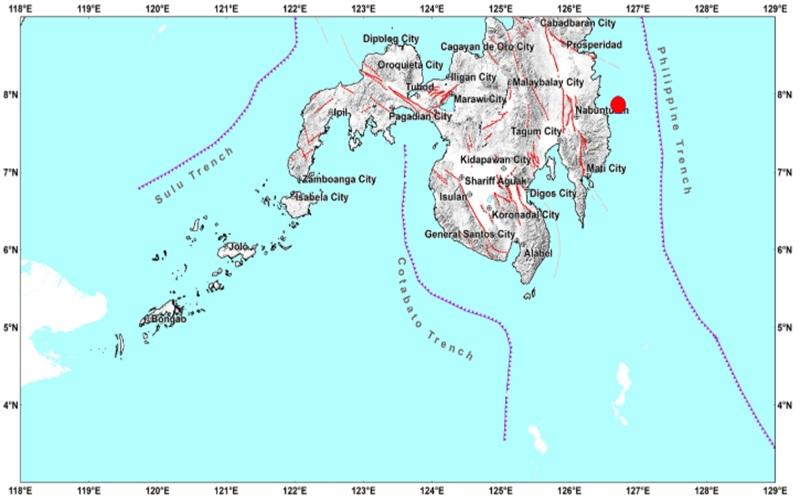 Magnitude 5.0 quake hits off the coast of Cateel, Davao Oriental