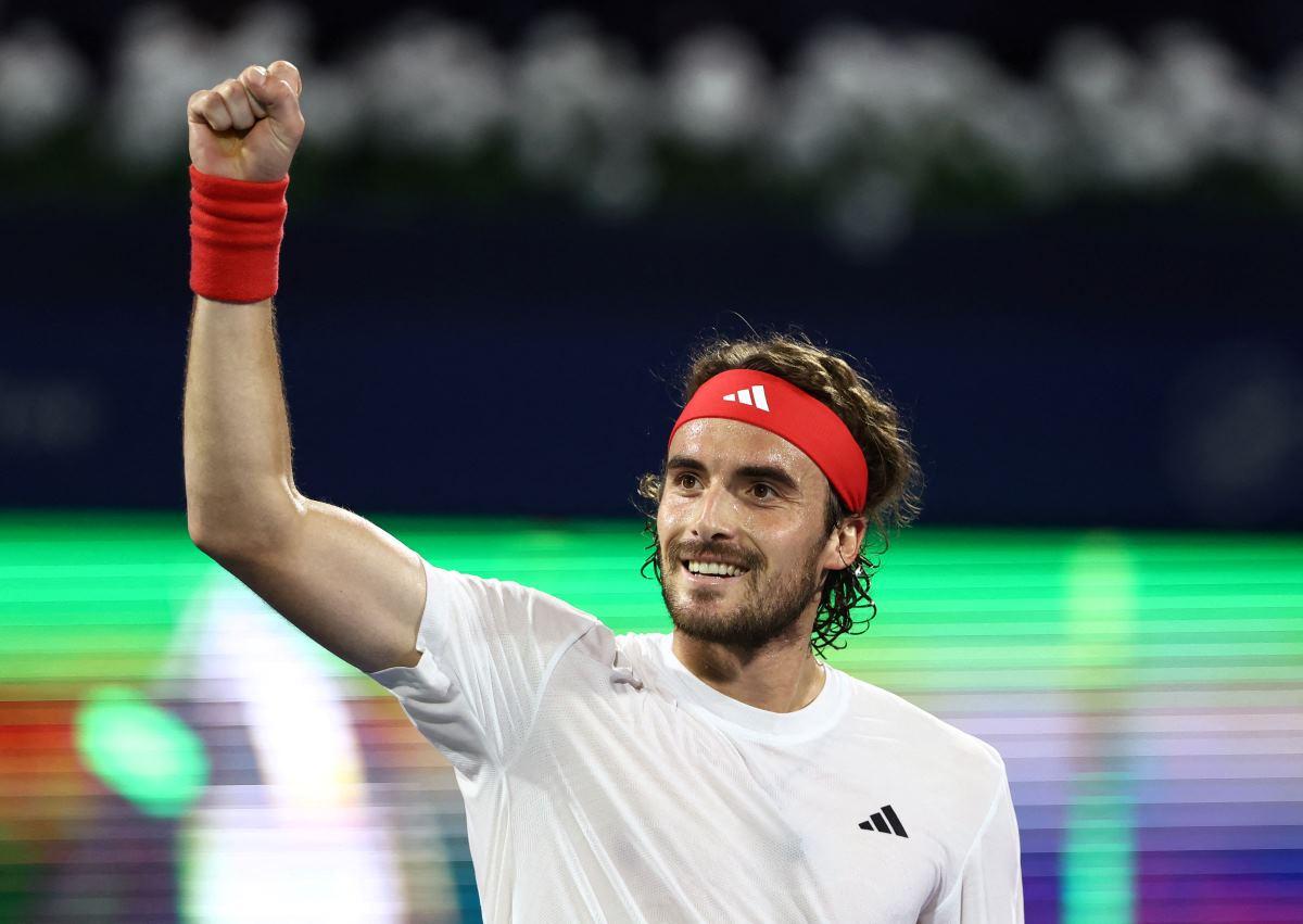 Stefanos Tsitsipas of Greece wins the Dubai Tennis Championships