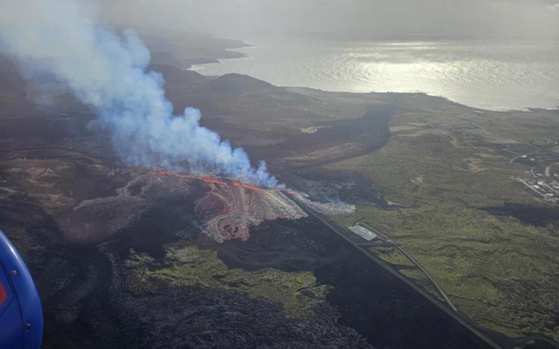 Volcano erupts again in Iceland, spewing lava and smoke