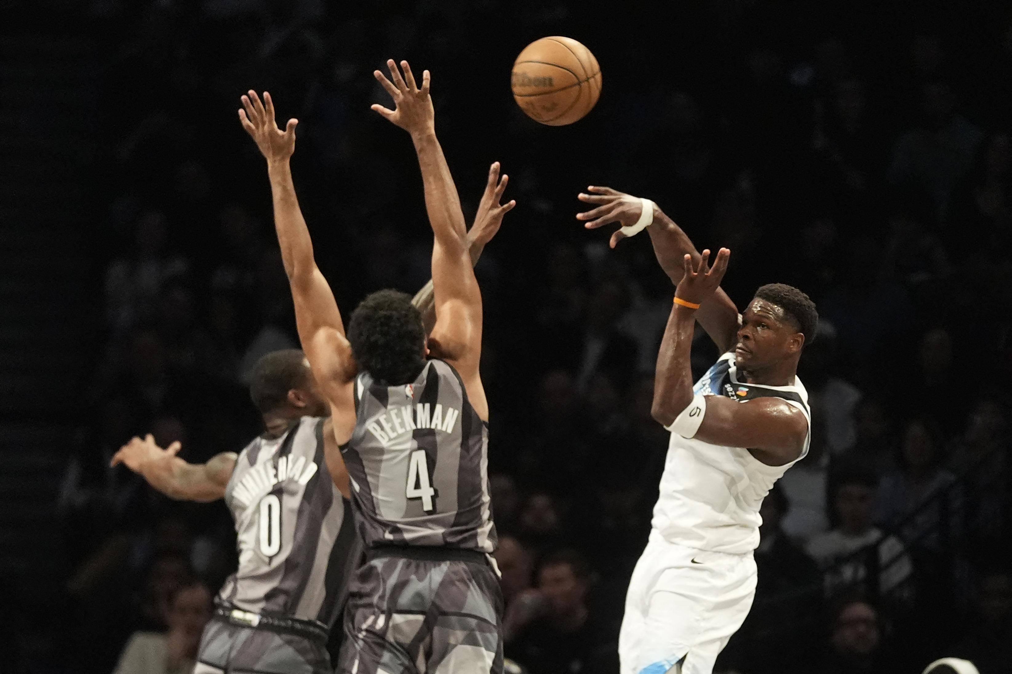 NBA: Anthony Edwards shakes off injury, pulls Wolves past Nets