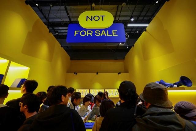 People visit Ukraine's Pavilion at Expo 2025's first day which is open to public, in Osaka, western Japan, April 13, 2025. REUTERS/ Issei Kato