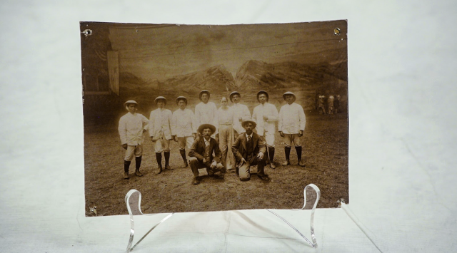 The photo of the Filipino Rough Riders at the Buffalo Bill Museum and Grave.
