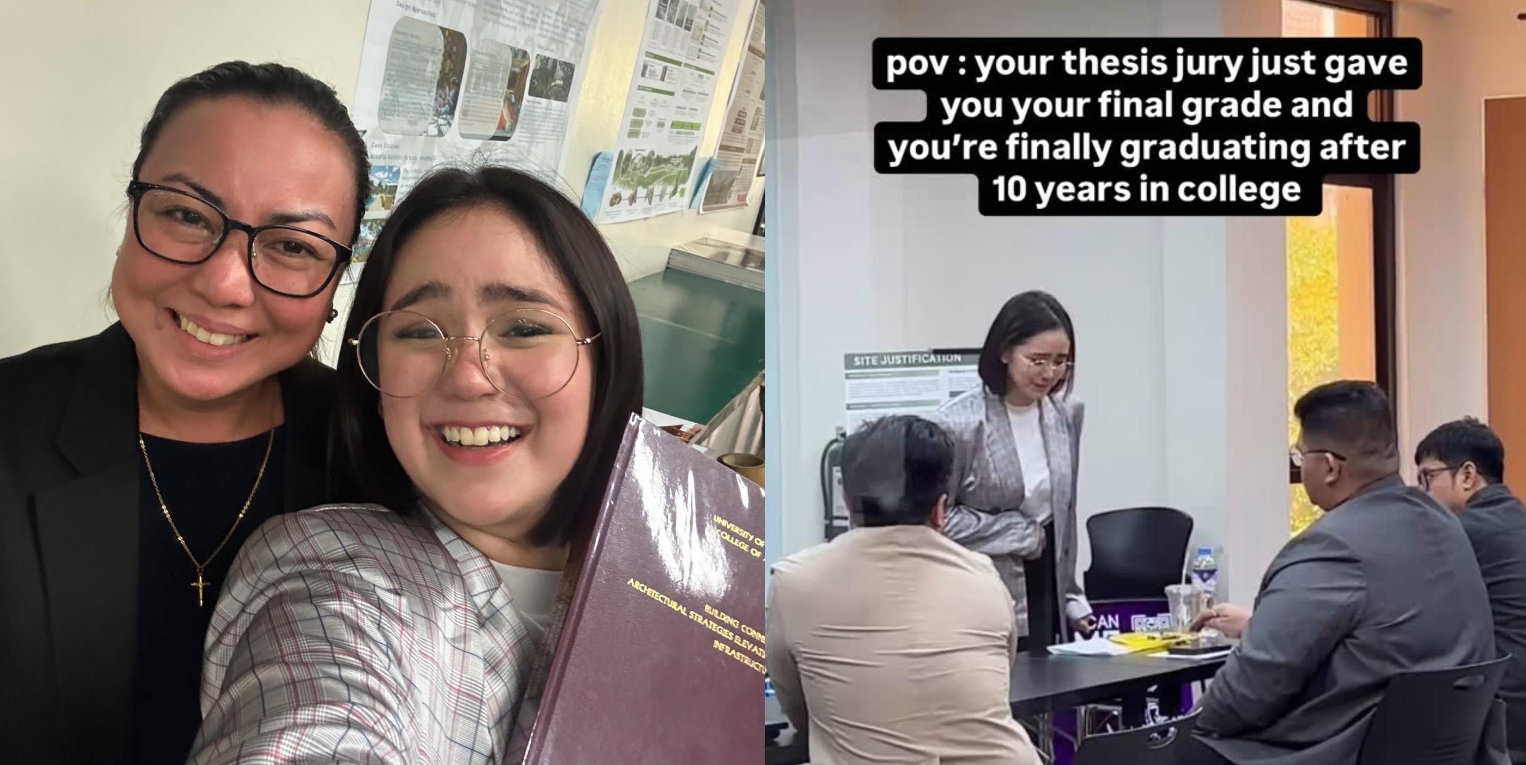 Mikee Quintos successfully defends thesis: 'Finally graduating after 10 years in college' 