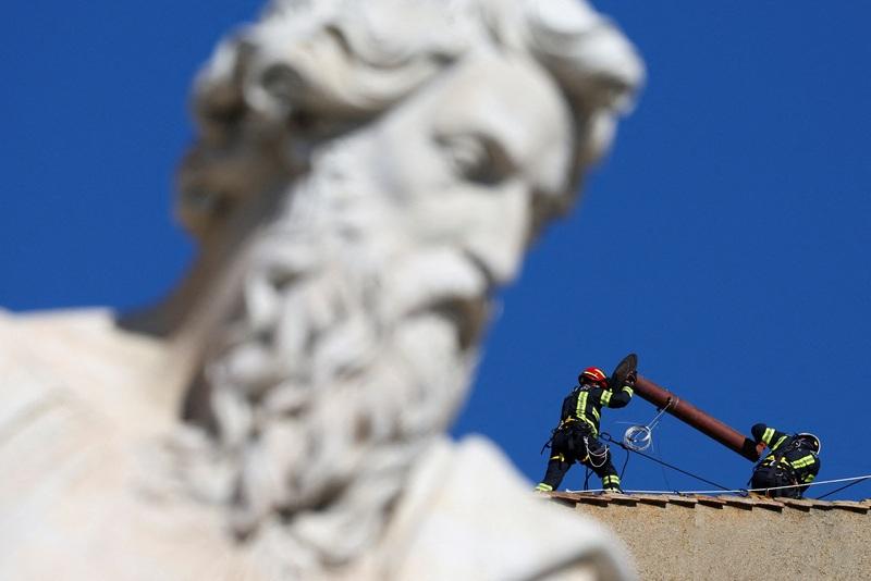 Conclave smoke signals ready: Vatican installs chimney over Sistine Chapel