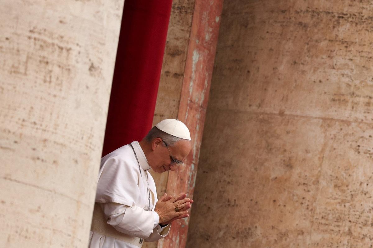 Pope Leo XIV appeals for 'no more war" in first Sunday message