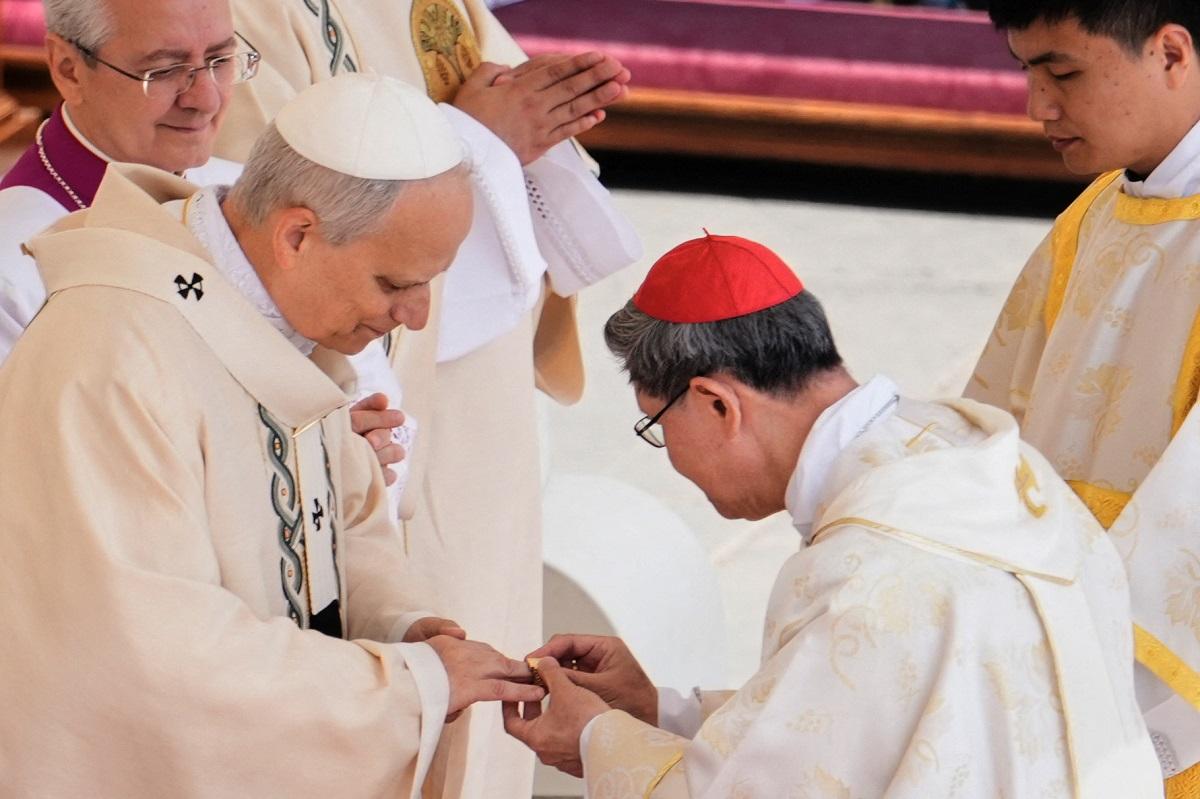 Cardinal Tagle presents Pope Leo XIV with Ring of the Fisherman