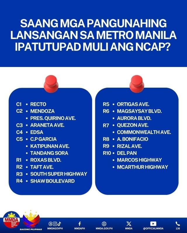 Courtesy: MMDA Facebook Page