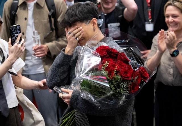 JJ, representing Austria, winner of the 2025 Eurovision Song Contest, attends a press conference in Vienna, Austria, May 18, 2025. REUTERS/ Elisabeth Mandl