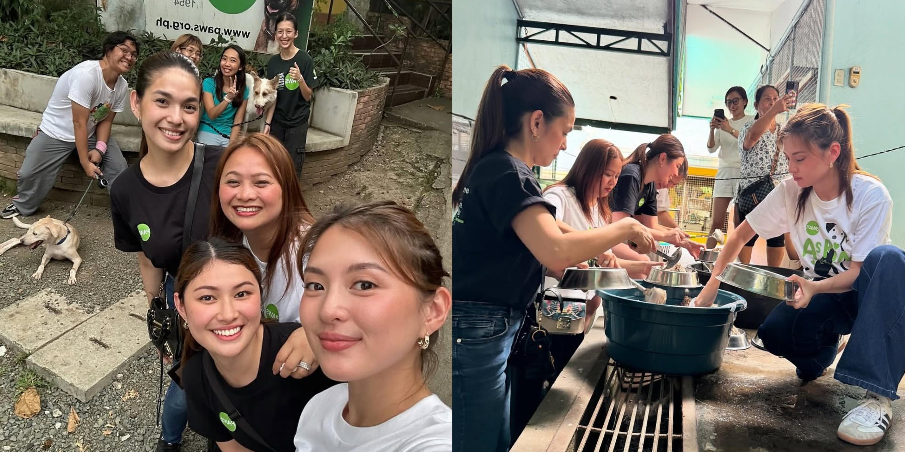 Andrea Torres, Thea Tolentino, Arra San Agustin bond with rescued animals at PAWS