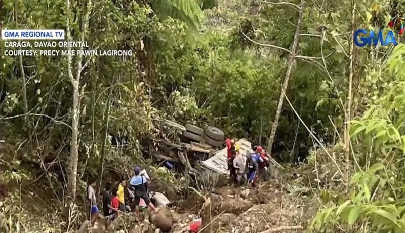 5 dead, 5 injured as dump truck falls off cliff in Davao Oriental