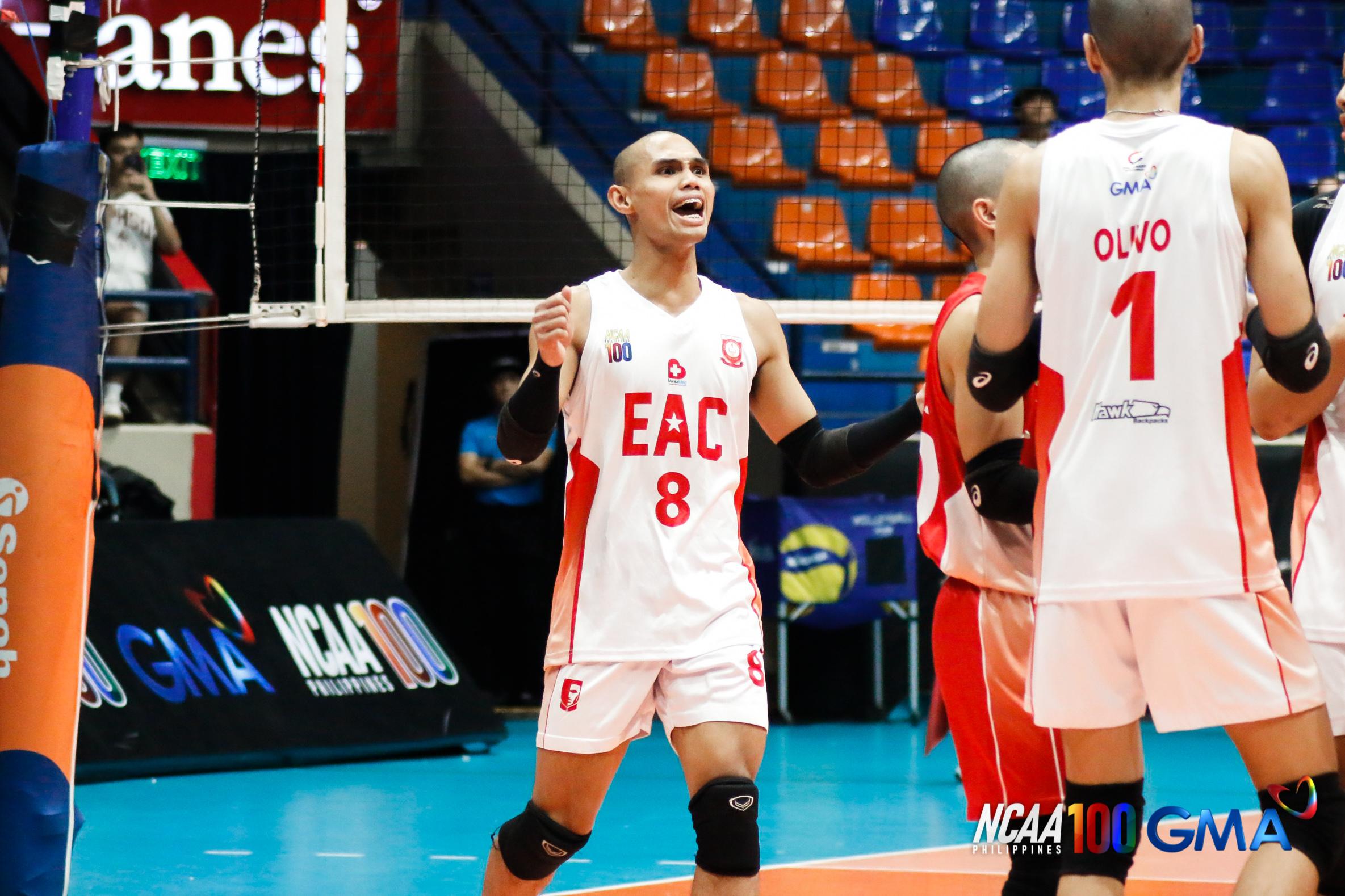 EAC snaps four-game slump at Perpetual's expense in NCAA men's volleyball