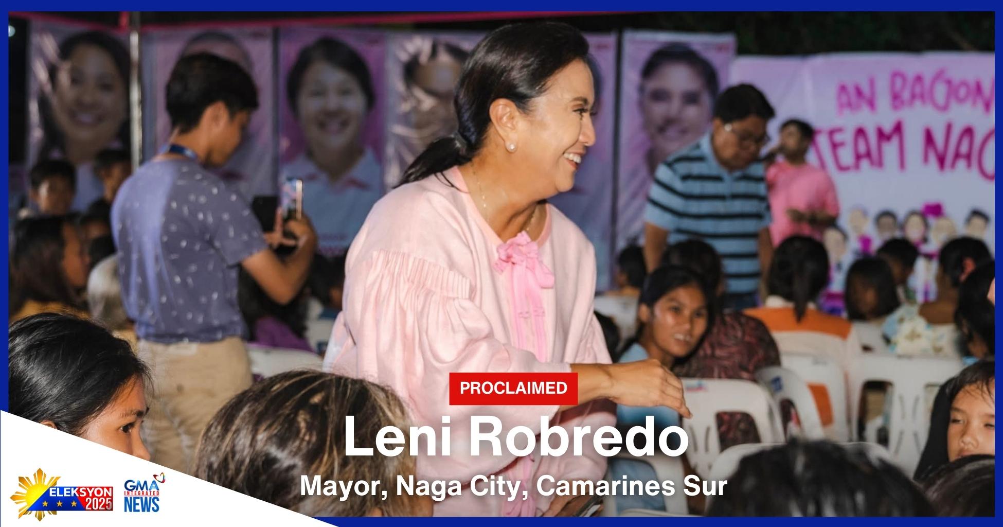 Ex-VP Leni Robredo proclaimed new Naga City mayor
