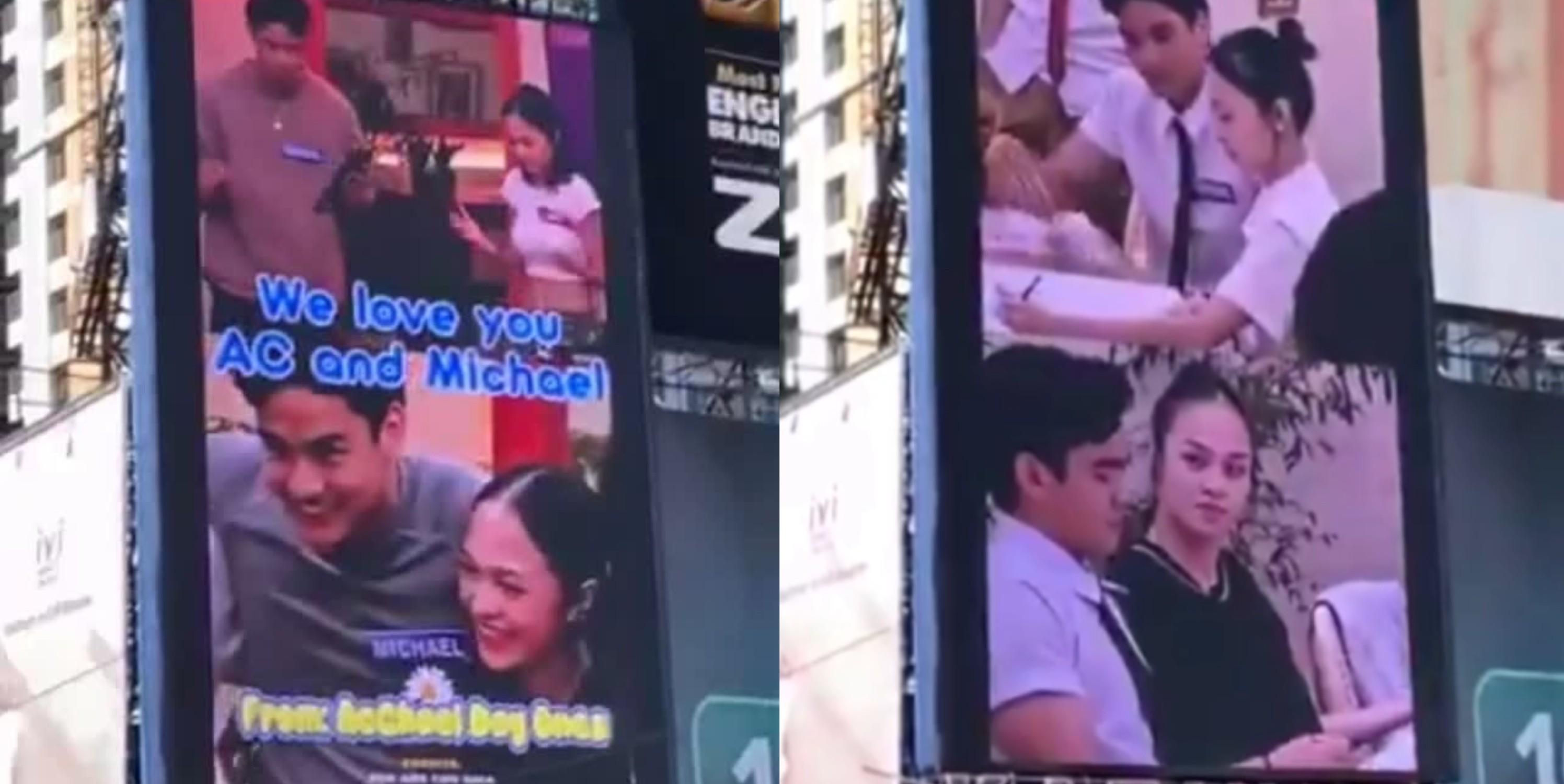 Michael Sager, AC Bonifacio get featured in LED billboard on EDSA Guadalupe