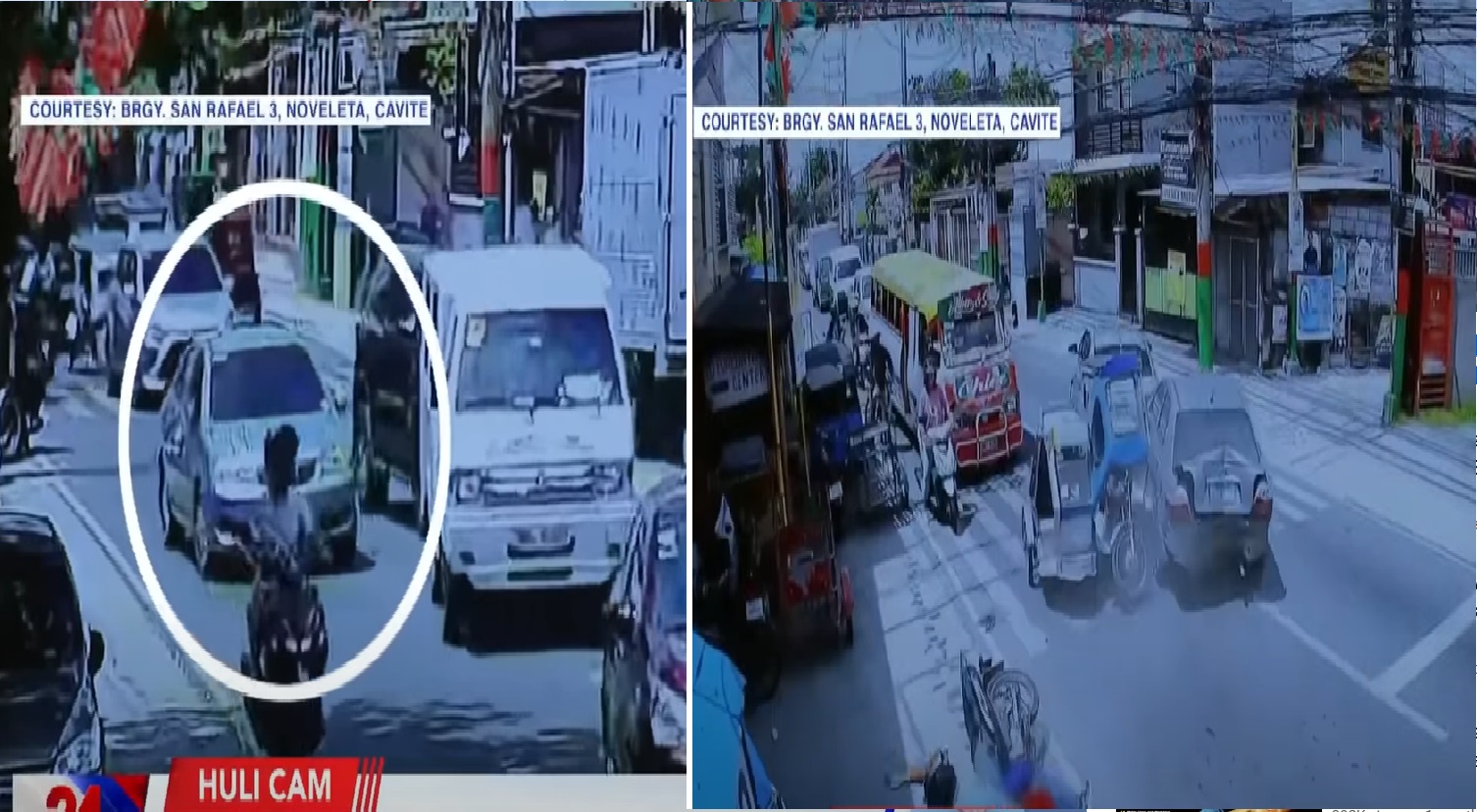 Kotseng ilang beses huminto at humarurot, nakabangga ng mga sasakyan at mga tao sa Cavite thumbnail