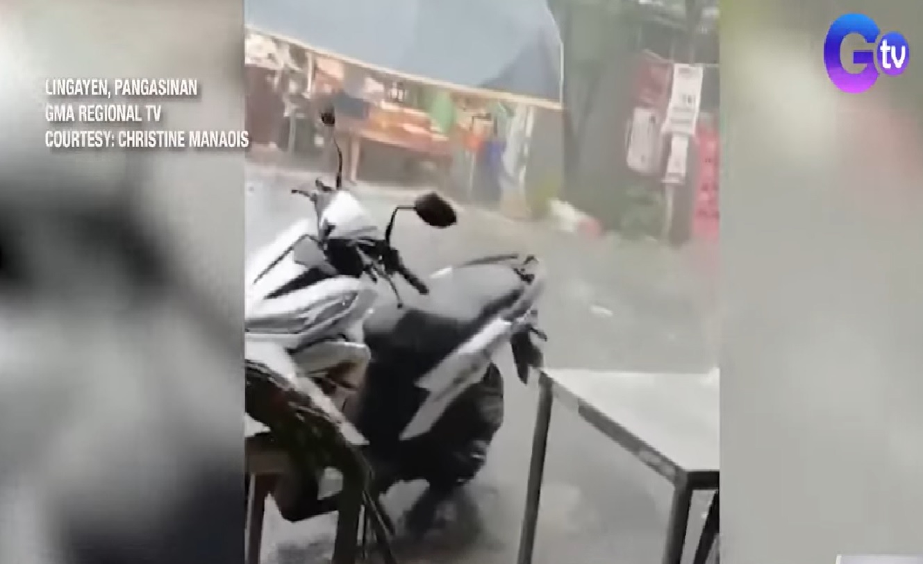 Isang barangay sa Lingayen, Pangasinan, inulan ng yelo na kasinglaki ng mga butil ng mais thumbnail