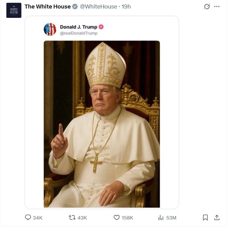 Donald Trump as pope
