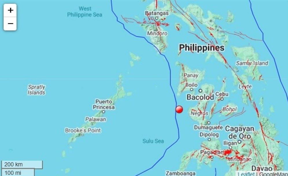 earthquake offshore Silay City, Negros Occidental