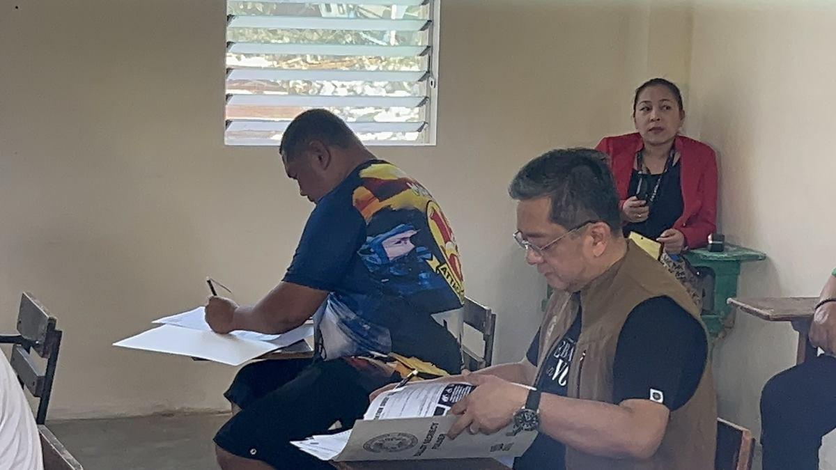 Commission on Elections chairman George Garcia at the polling precinct