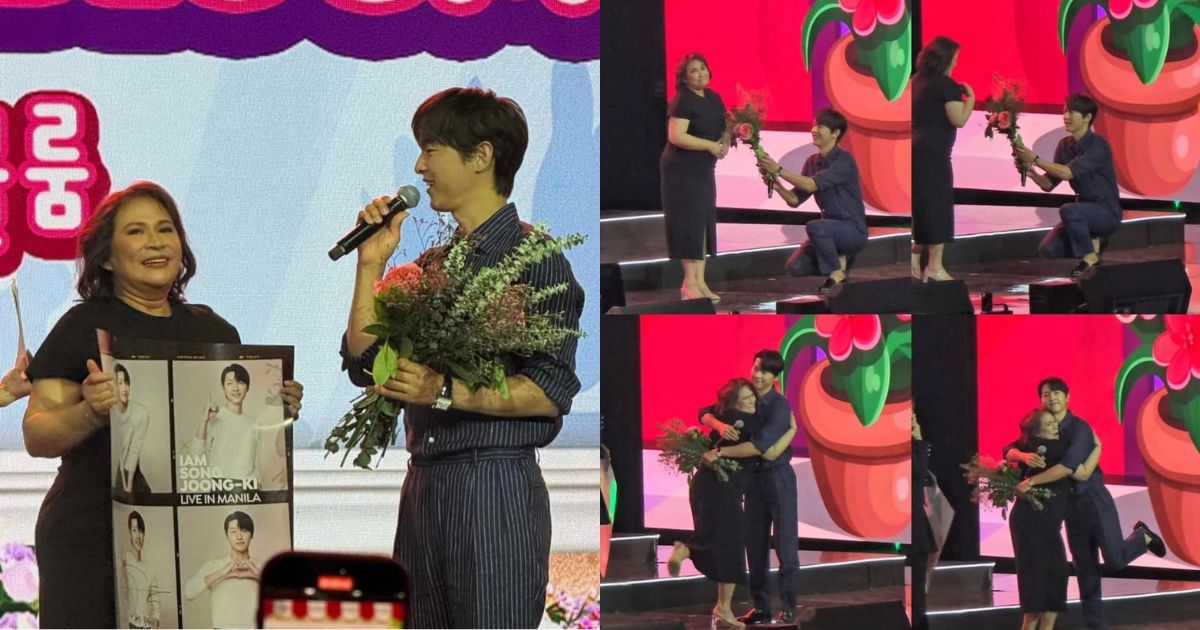 Janice De Belen receives flowers from ...