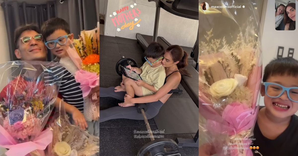 Pancho Magno greets Max Collins on Mother's Day