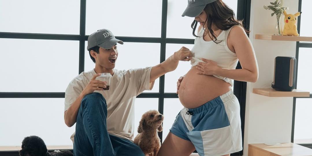 Megan Young and Mikael Daez take cute maternity photos with dogs