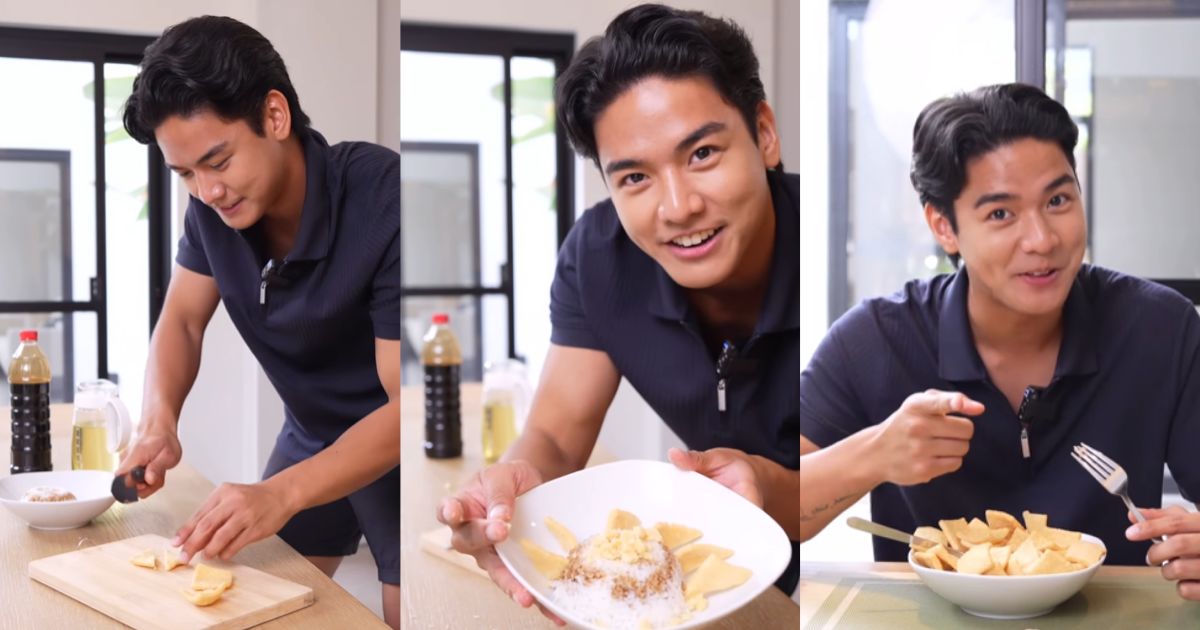 Michael Sager recreates 'PBB' chips over rice meal, challenges Erwan Heussaff to do his own take
