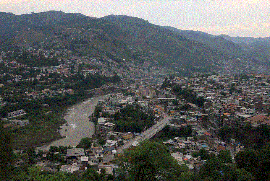 A general view of Muzaffarabad, in Pakistan-administered Kashmir