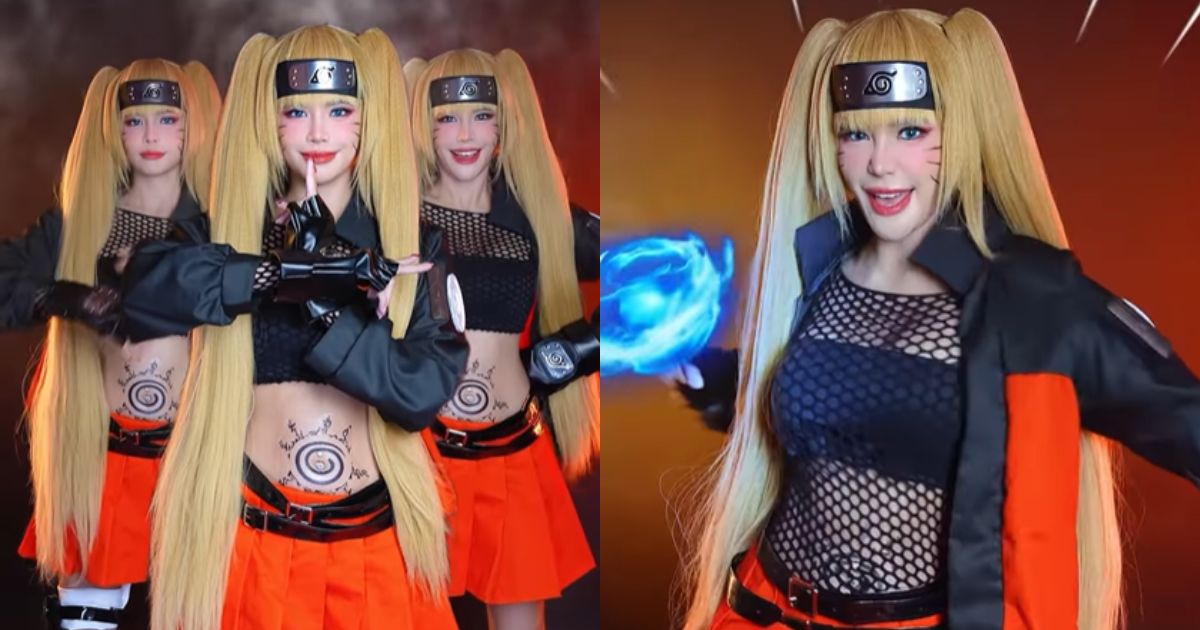 Myrtle Sarrosa cosplays girl version of Naruto