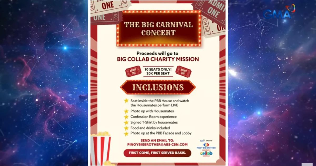 'Pinoy Big Brother: Celebrity Collab Edition' announces 'The Big Carnival' concert