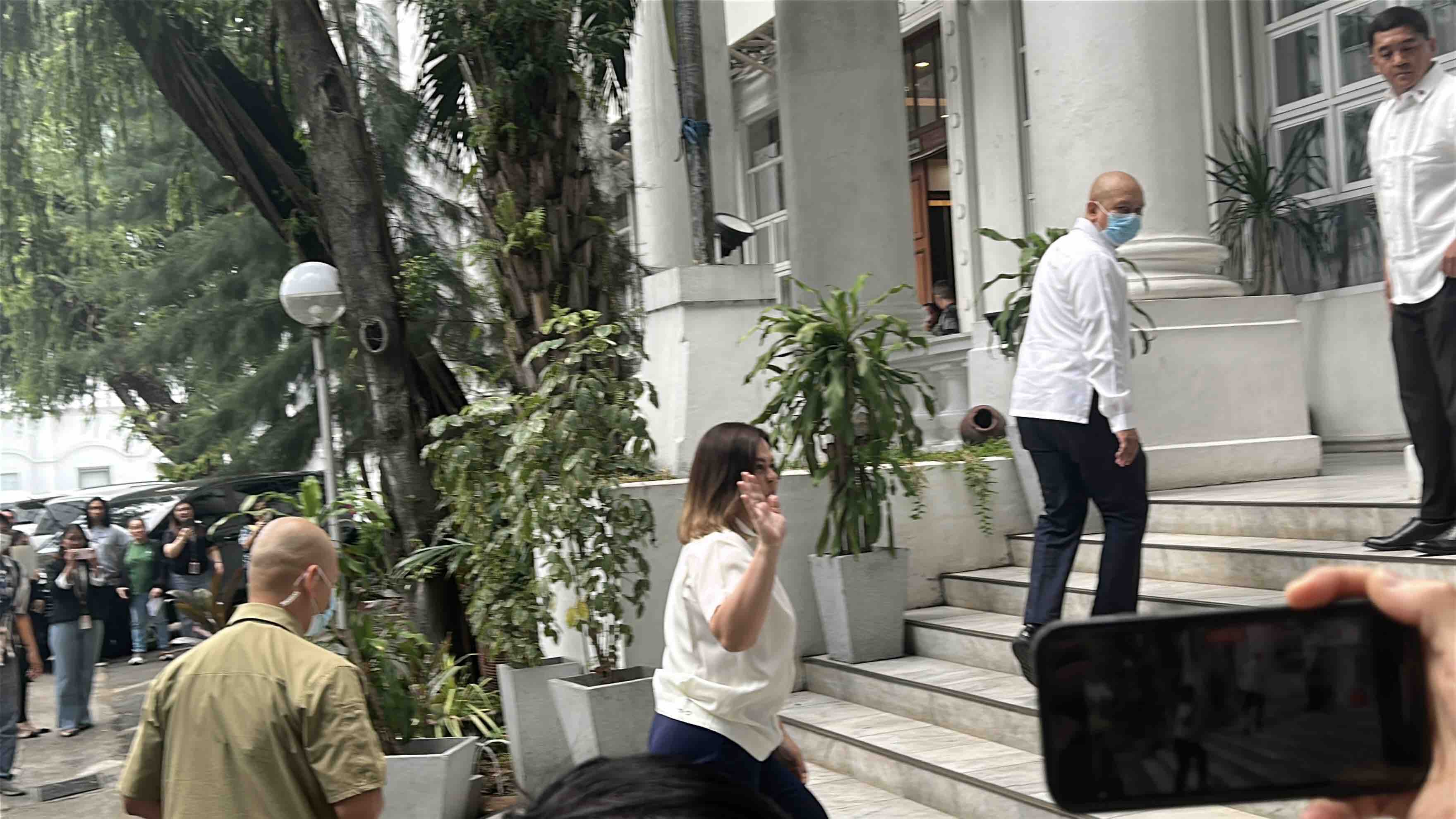Sara Duterte arrives at DOJ to attend probe on kill remark